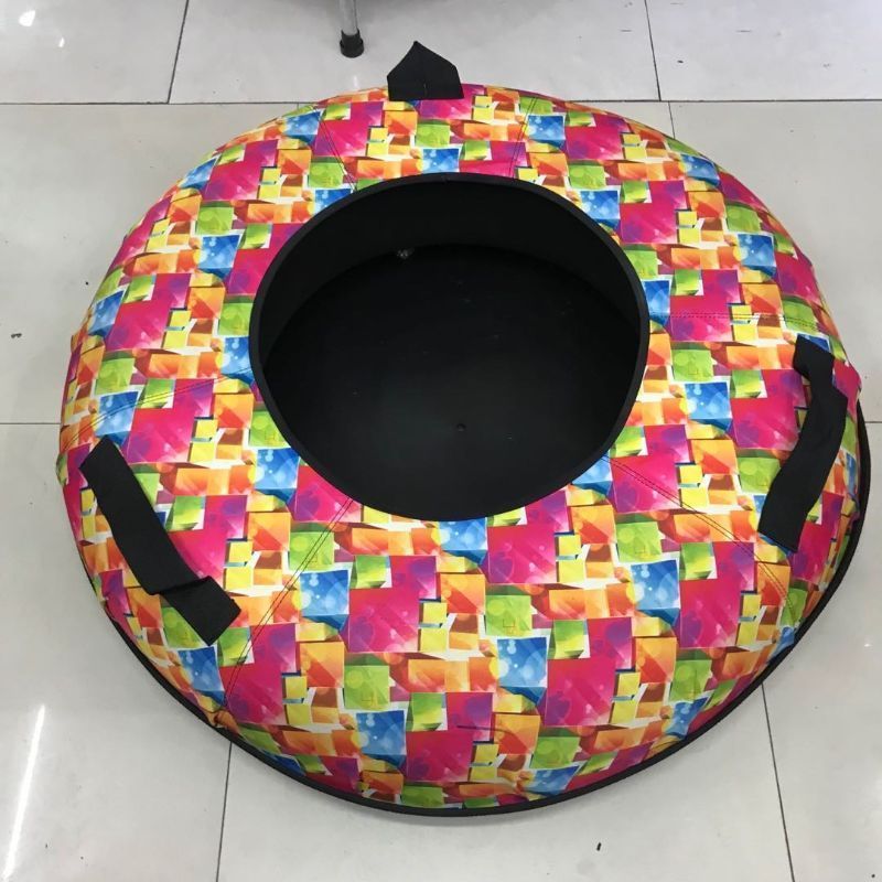 新款滑乐世加厚耐磨充气滑雪圈滑雪板冰上滑雪轮胎圆形雪圈儿童成人直销