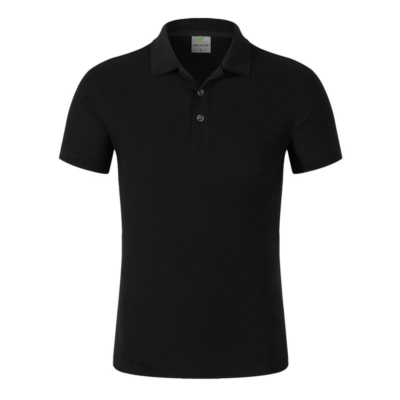 Cross-border pure cotton all-cotton lapel short-sleeved shirt with slit hem, new short-sleeved lapel polo shirt for both men and women, fashionable and casual polo shirt for both men and women, simple and comfortable short-sleeved trendy polo shirt detail image 18