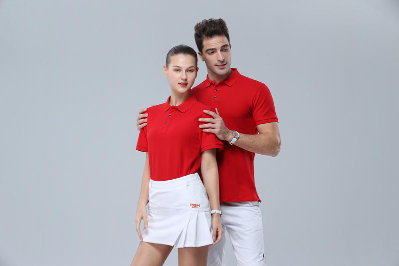 Cross-border pure cotton all-cotton lapel short-sleeved shirt with slit hem, new short-sleeved lapel polo shirt for both men and women, fashionable and casual polo shirt for both men and women, simple and comfortable short-sleeved trendy polo shirt Specification image