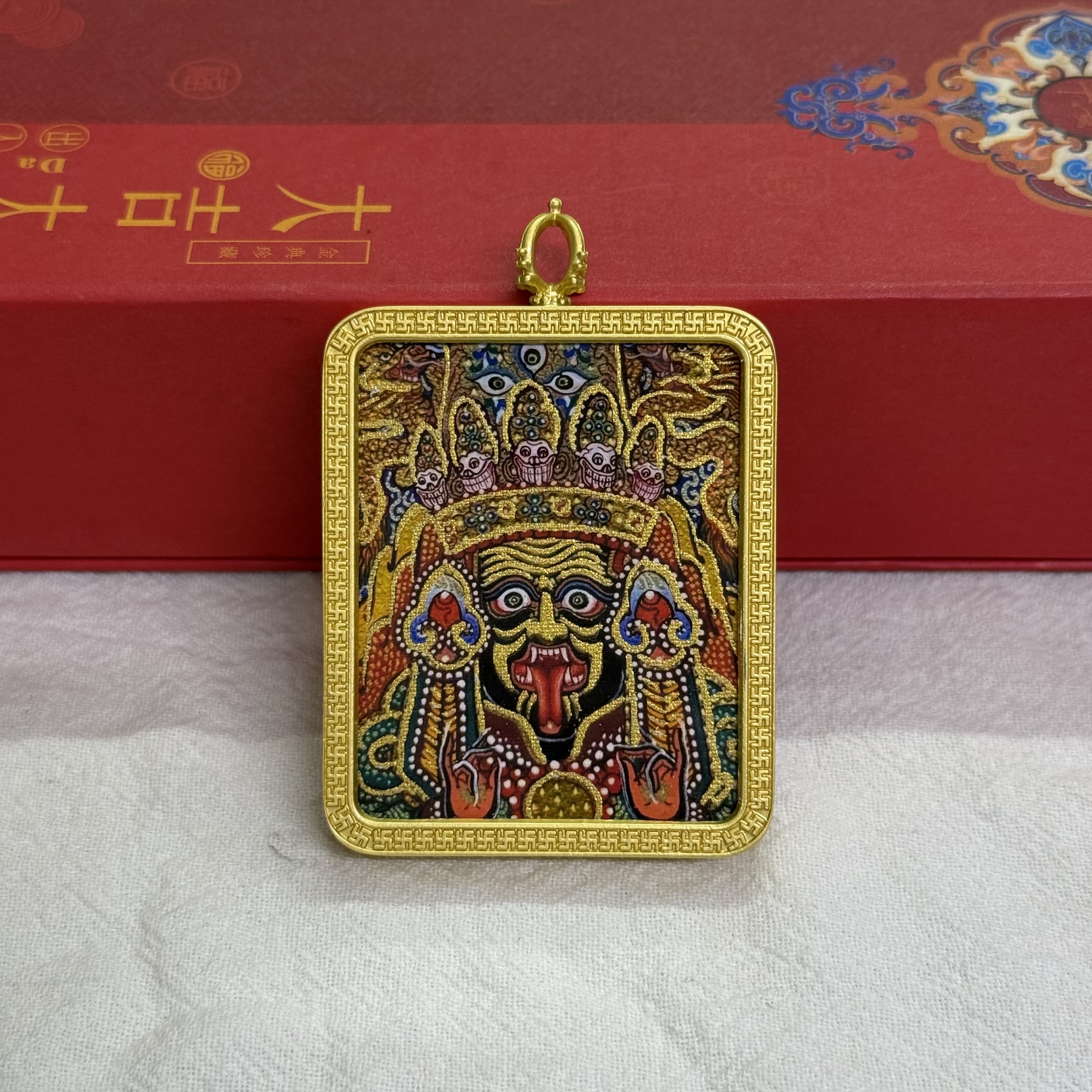 描金手绘唐卡扎基拉姆半手绘前世今生单面唐卡批发详情图4