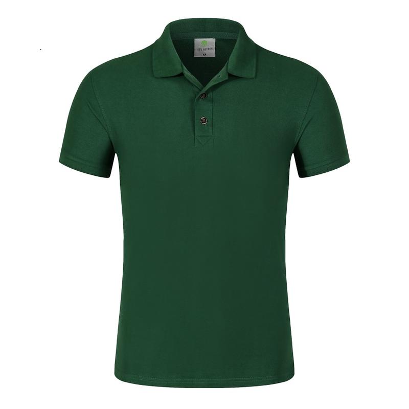 Cross-border pure cotton all-cotton lapel short-sleeved shirt with slit hem, new short-sleeved lapel polo shirt for both men and women, fashionable and casual polo shirt for both men and women, simple and comfortable short-sleeved trendy polo shirt detail image 19