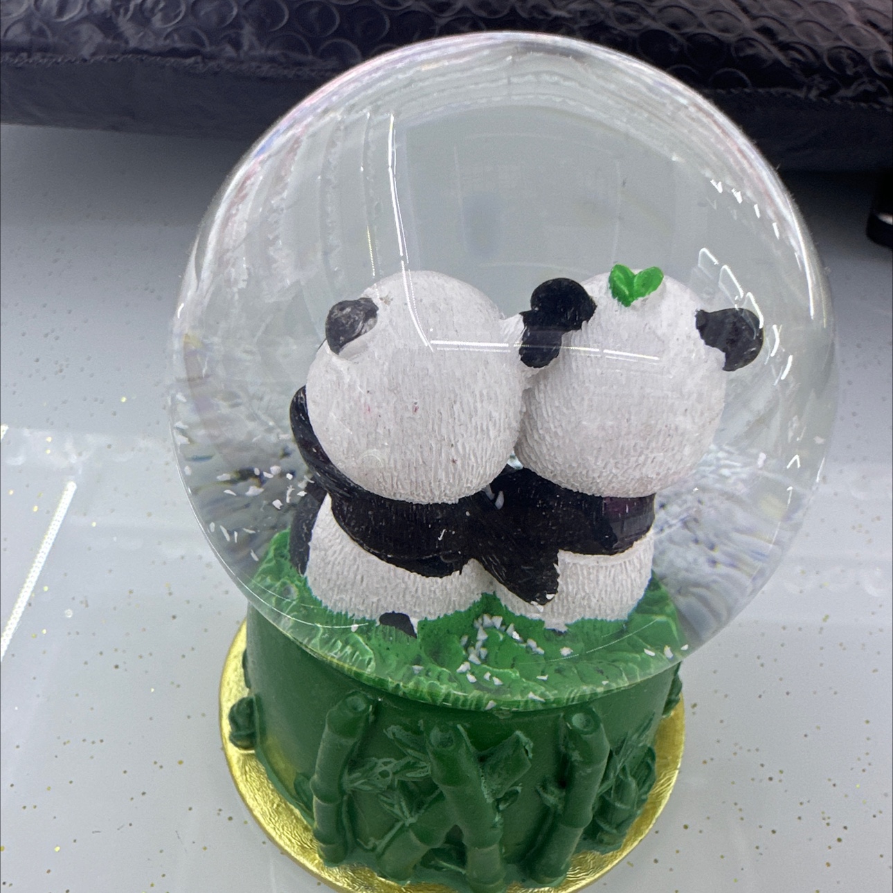 熊猫摆件水晶工艺品水晶工艺品水晶树摆件产品图