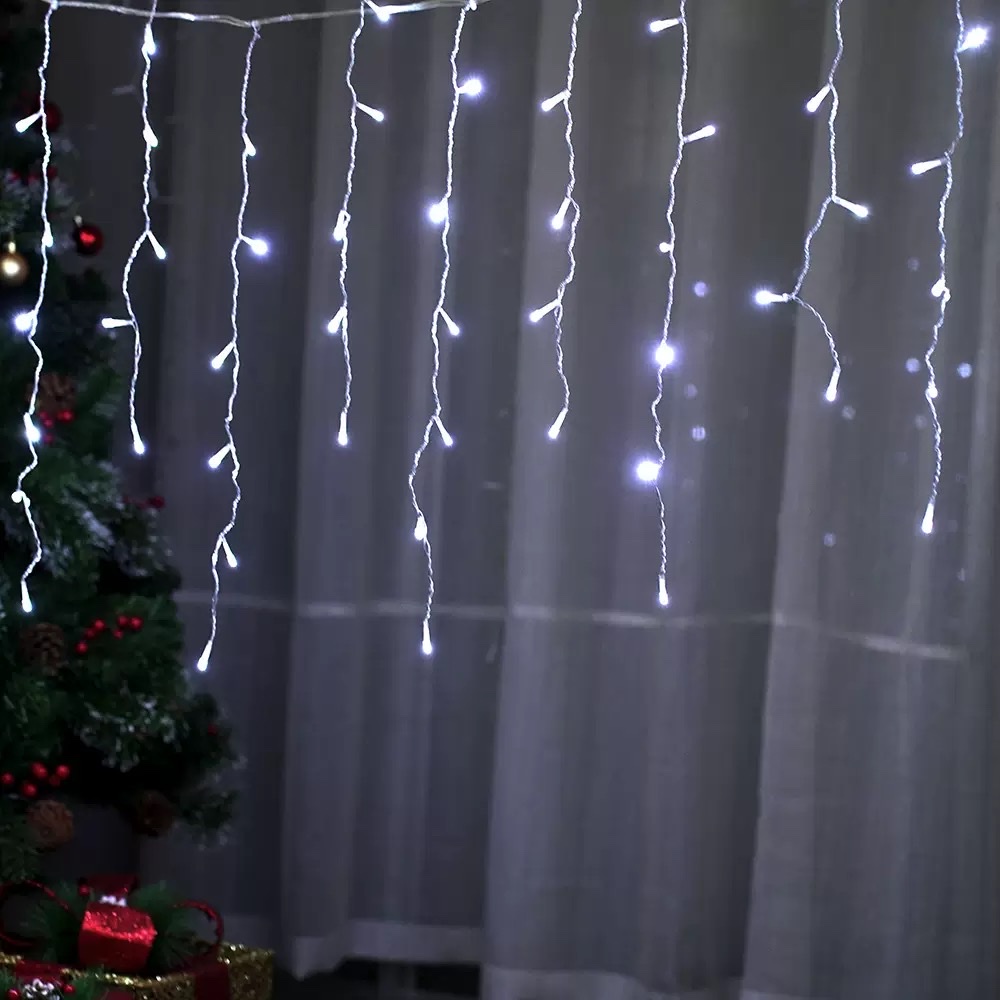 Ice strip lights, colorful lights, flashing lights, string lights, starry sky, waterfall lights, atmosphere lights, outdoor camping decorations, starry sky light strips, Christmas ornaments, Christmas Specification image