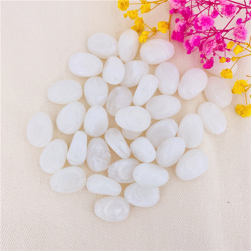 Wholesale 13*18mm two-color acrylic beads, stone-like loose beads, string beads, decorative bracelets, necklaces, DIY jewelry accessories, beads, string beads, loose beads detail image 5