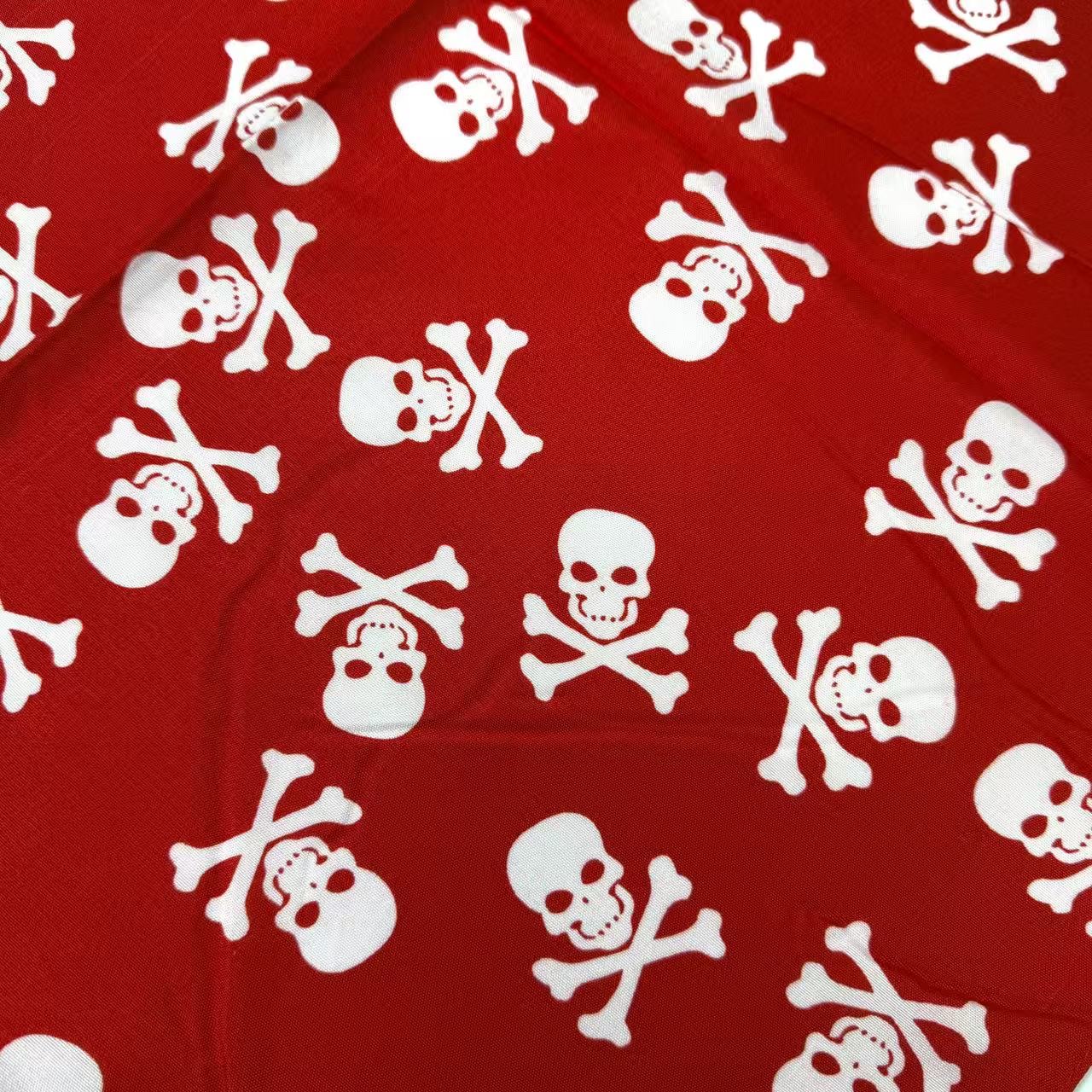 New pure cotton European and American style skull head coverings, square scarves, headscarves, handkerchiefs, multi-purpose face towels, face masks, sun protection, comfortable and breathable, factory stock wholesale square scarves, face masks, sun protection detail image 2