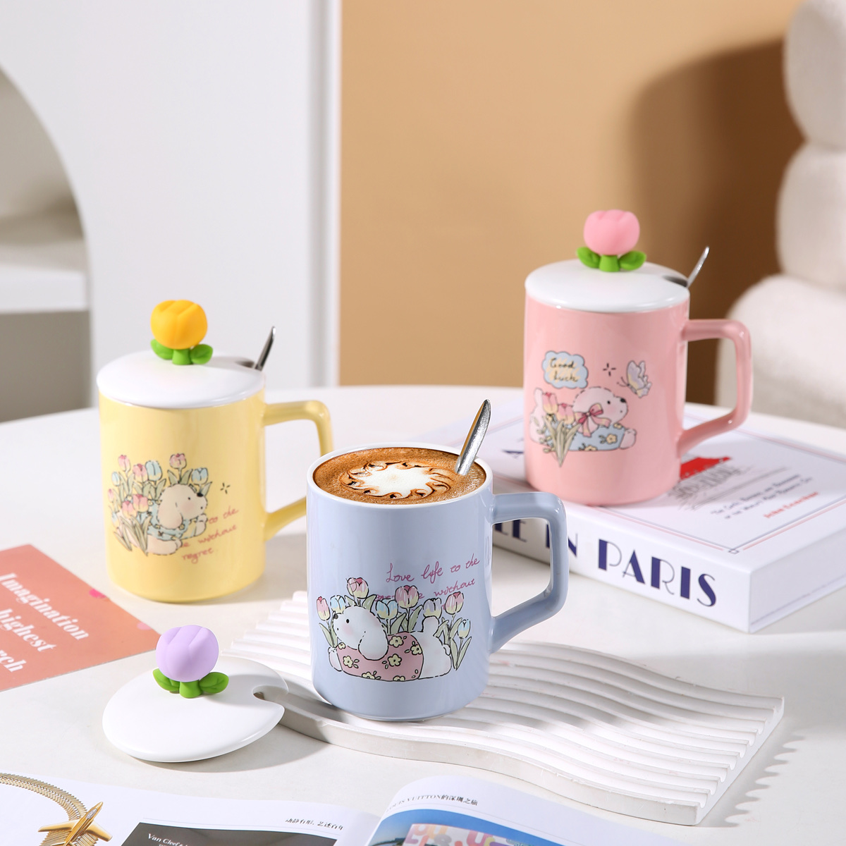 陶瓷佛像工艺品 水烟琉璃花瓶摆件 全身镜装饰家居创意礼品详情图4