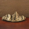 Brass Taishan stone Gandang ornament, the supreme of the Five Great Mountains, pine trees, mountains, green waters, home decoration, copper gold mountain backed by mountain stones Item Picture