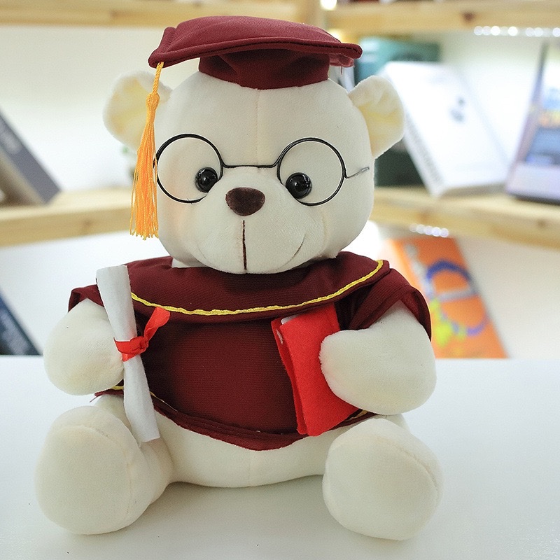 Cute graduation bear plush toy, Doctor Teddy bear figurine, high school and college graduation gift, kindergarten detail image 4