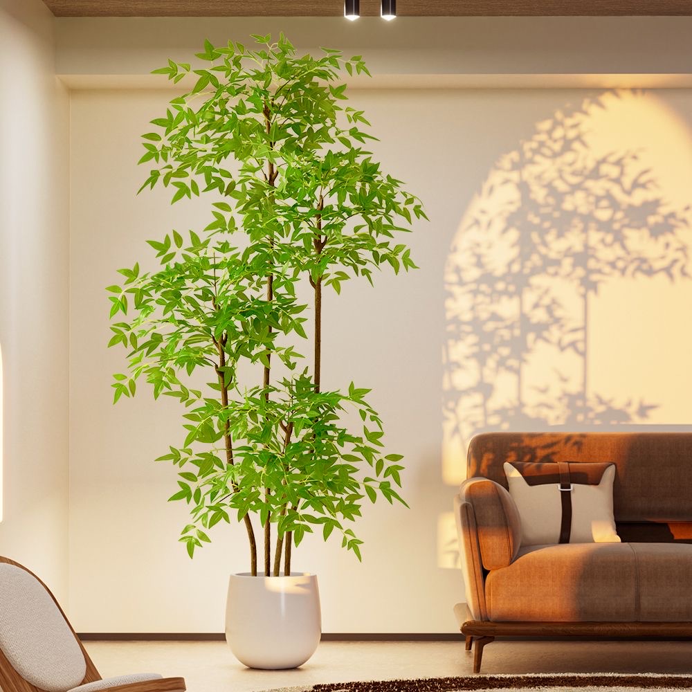 Nandina domestica artificial green plants detail image 7