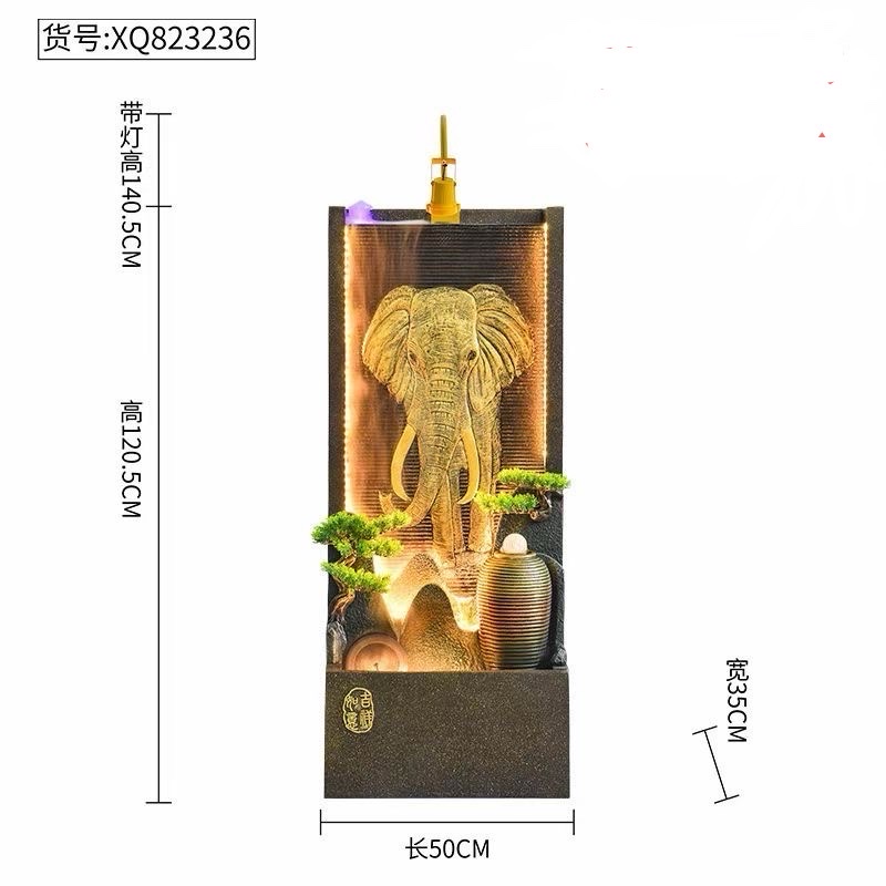 The water flow bonsai, air humidification, gift, home decoration and furniture, LED light, atomizer, cloud mist, magnesium oxide fiberglass reinforced plastic, auxiliary material, resin main material, carving and mold, high-end water flow craftsmanship masterpiece detail image 2