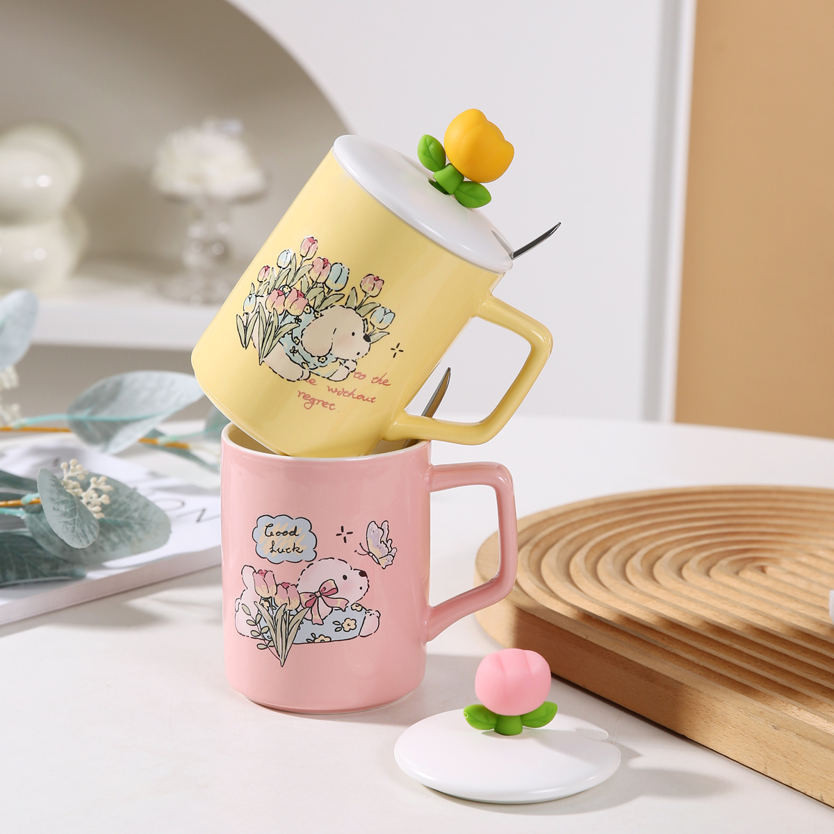 陶瓷佛像工艺品 水烟琉璃花瓶摆件 全身镜装饰家居创意礼品详情图11