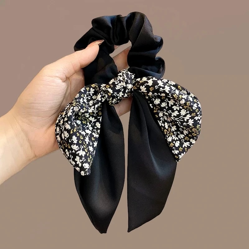 New Chinese-style hair ties, traditional Chinese bow ribbons, large intestine hair bands and hair accessories details Picture