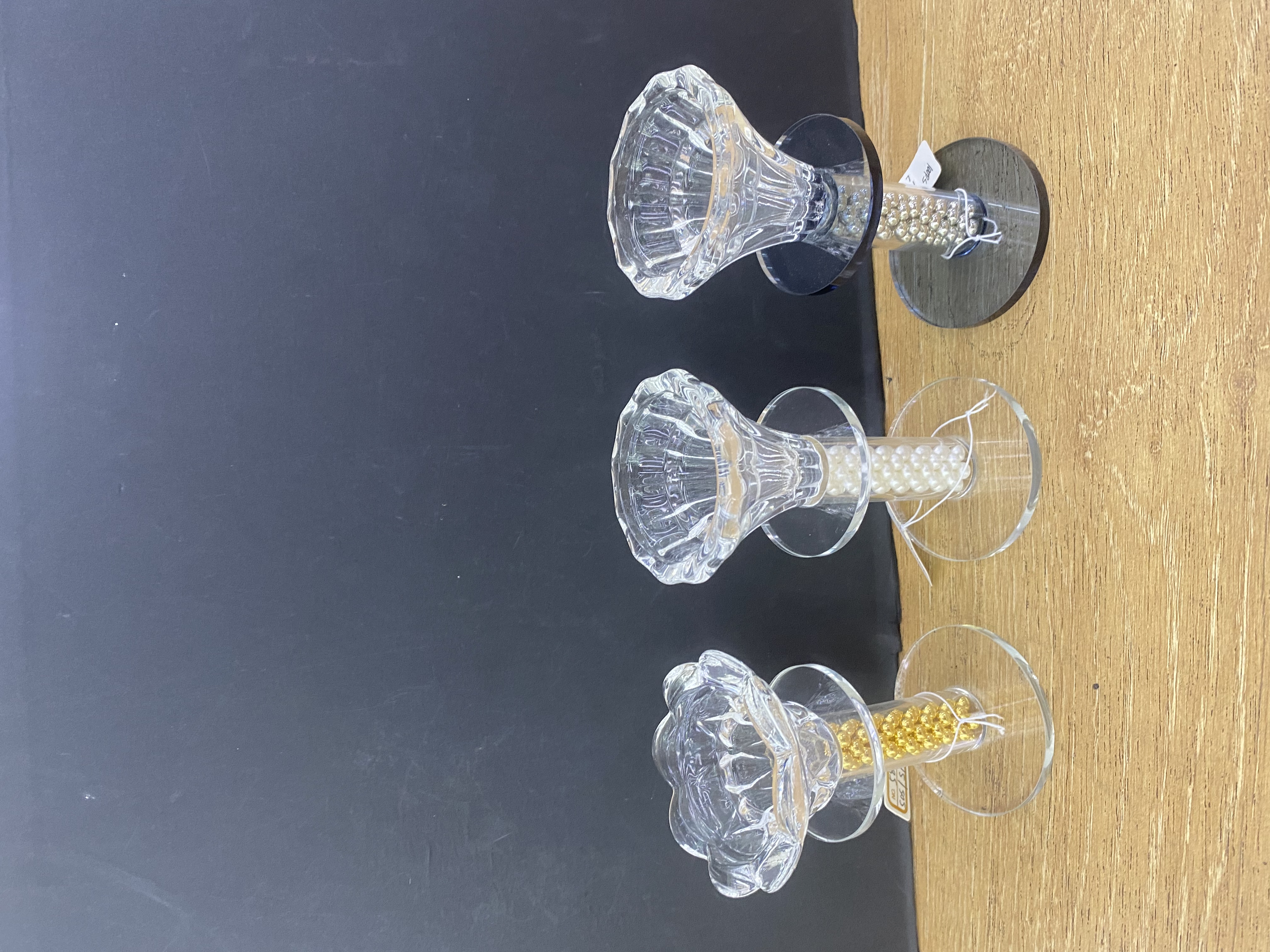 Crystal handicrafts, glass single-head candlestick ornaments, columns, pearls, gold beads, silver beads, candlestick heads, flower heads, octagonal heads, grid heads, various styles, crystal single-head candlestick ornaments, handicrafts, home decoration, creative decoration