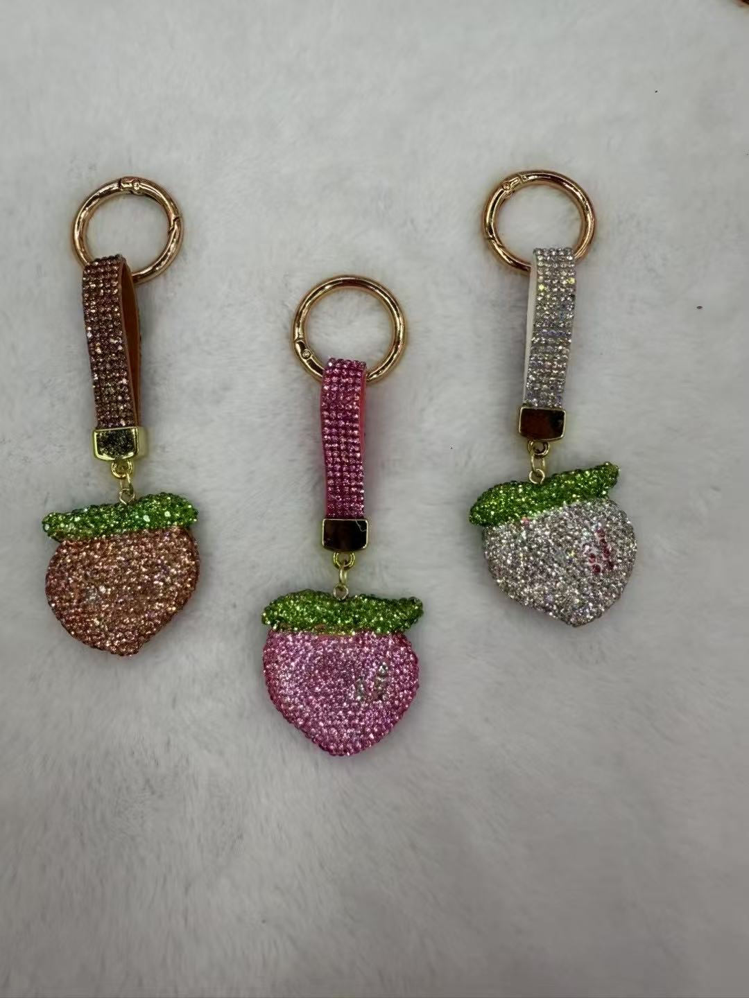 机车风格钥匙扣 小包造型配珍珠链 时尚挂件潮流钥匙扣