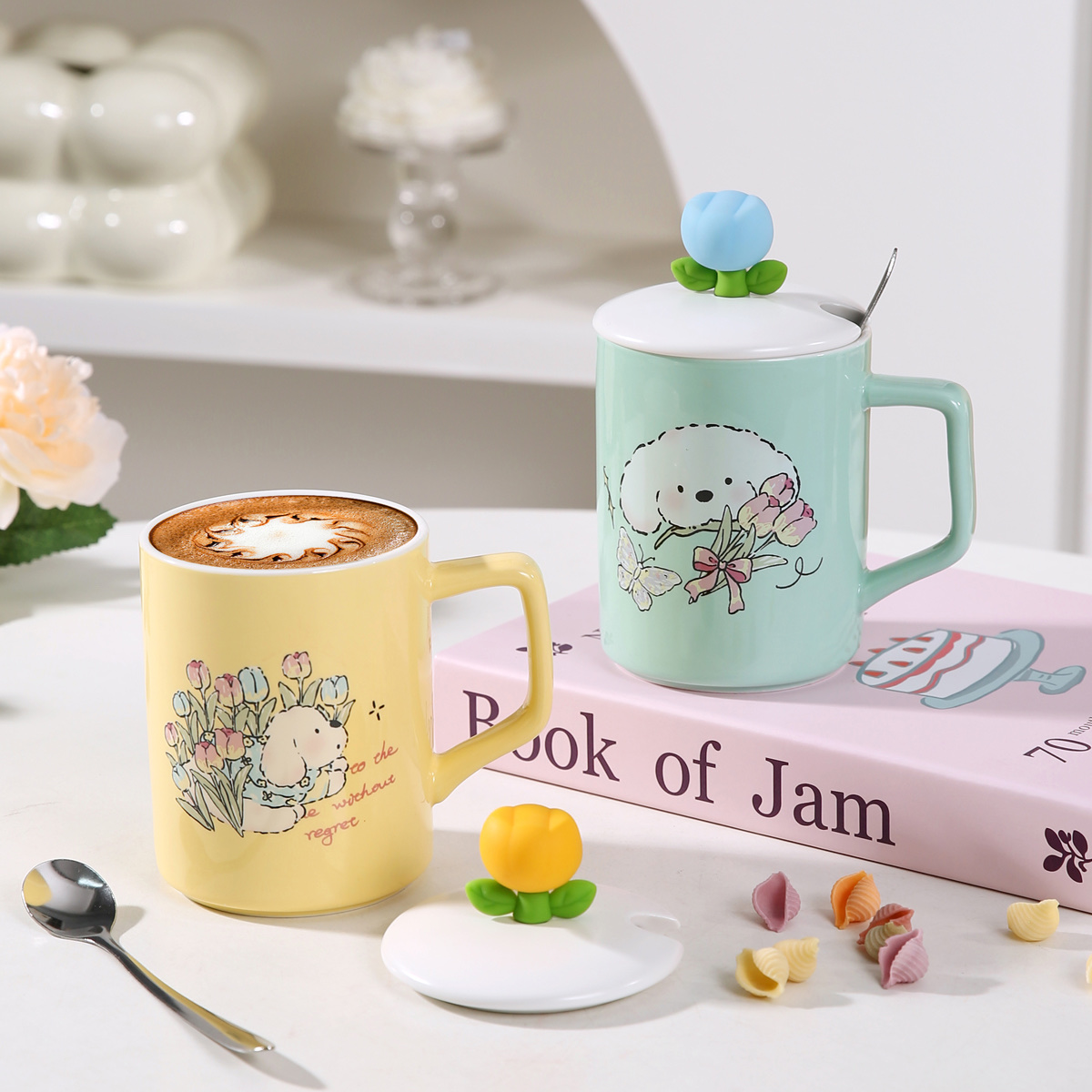 陶瓷佛像工艺品 水烟琉璃花瓶摆件 全身镜装饰家居创意礼品详情图2