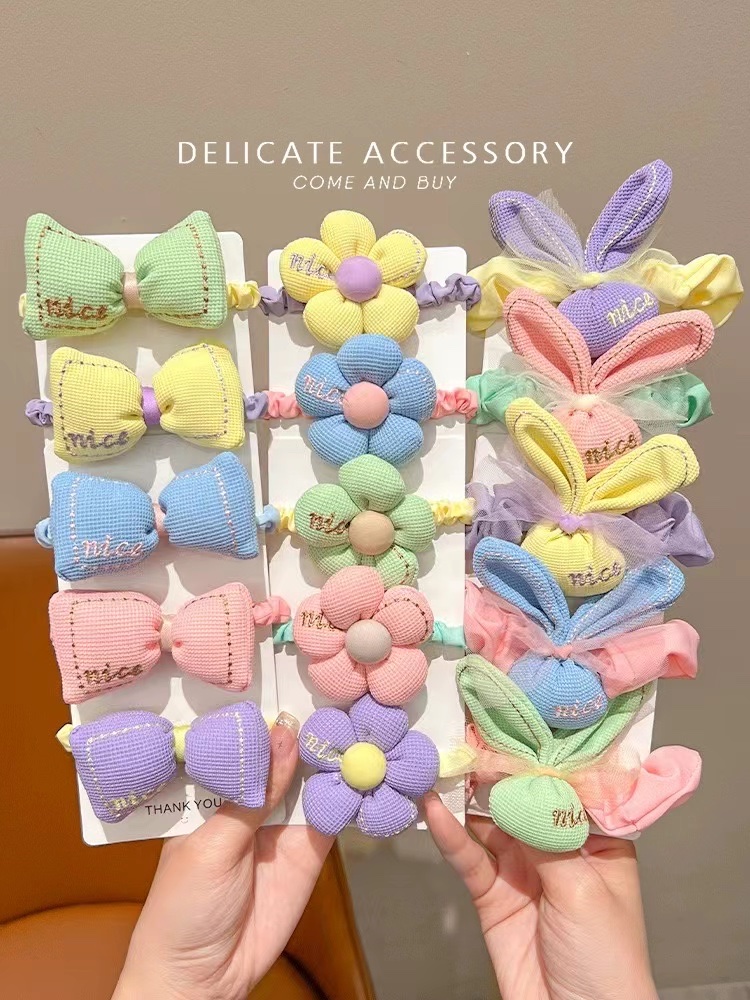 绣线多巴胺系列，领结，五辨花，兔子