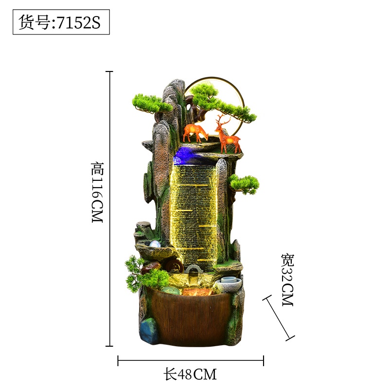 The water flow bonsai, air humidification, gift, home decoration and furniture, LED light, atomizer, cloud mist, magnesium oxide fiberglass reinforced plastic, auxiliary material, resin main material, carving and mold, high-end water flow craftsmanship masterpiece detail image 3
