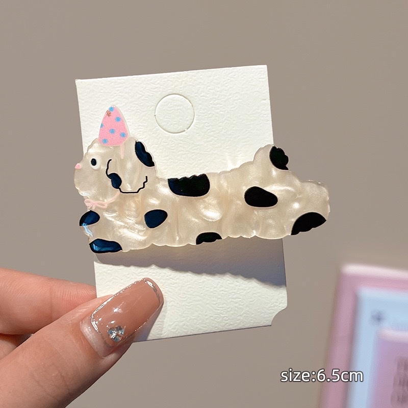 Cute cartoon party dog, cat, hair clip, girl's side broken hair, bangs clip, girl's duckbill clip, hair accessory, hair clip, hair accessory, acrylic hair accessory, hair accessory detail image 3