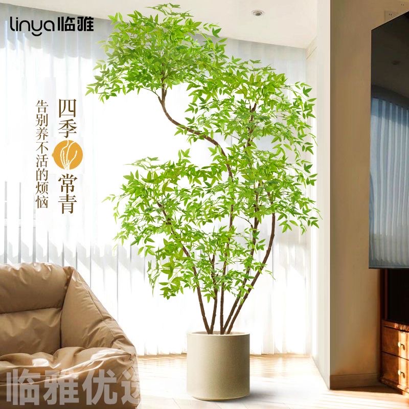 Nandina domestica artificial green plants detail image 2