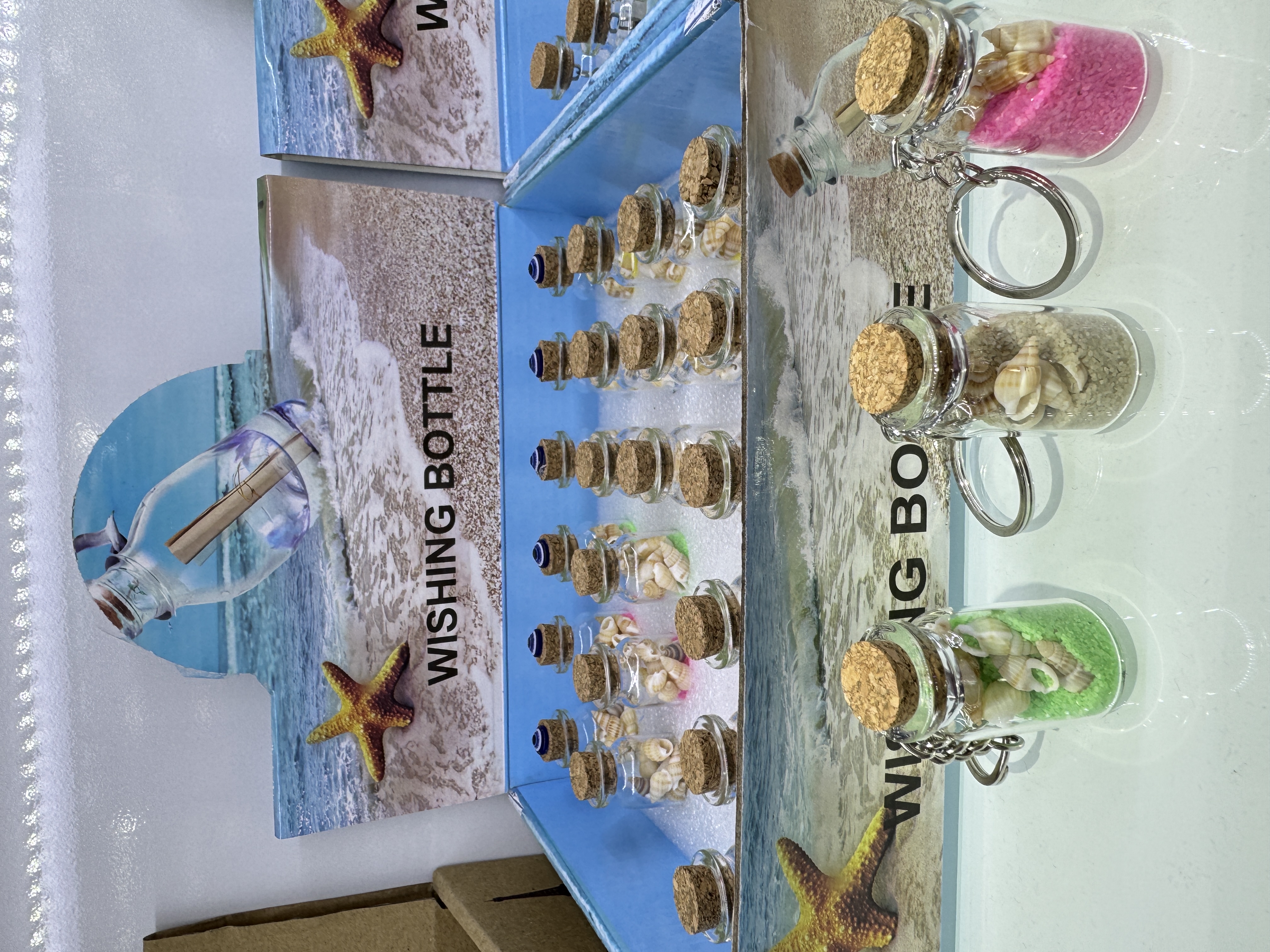 地中海风格海洋漂流瓶 7ml钥匙扣许愿瓶 流沙瓶摆件玻璃罐子细节图