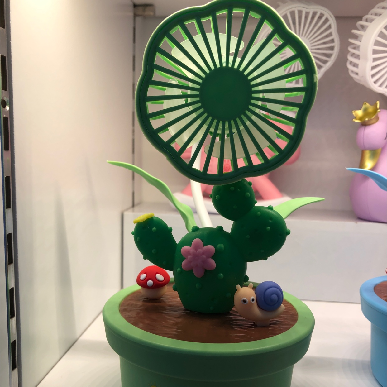 USB充电植物盆栽小风扇