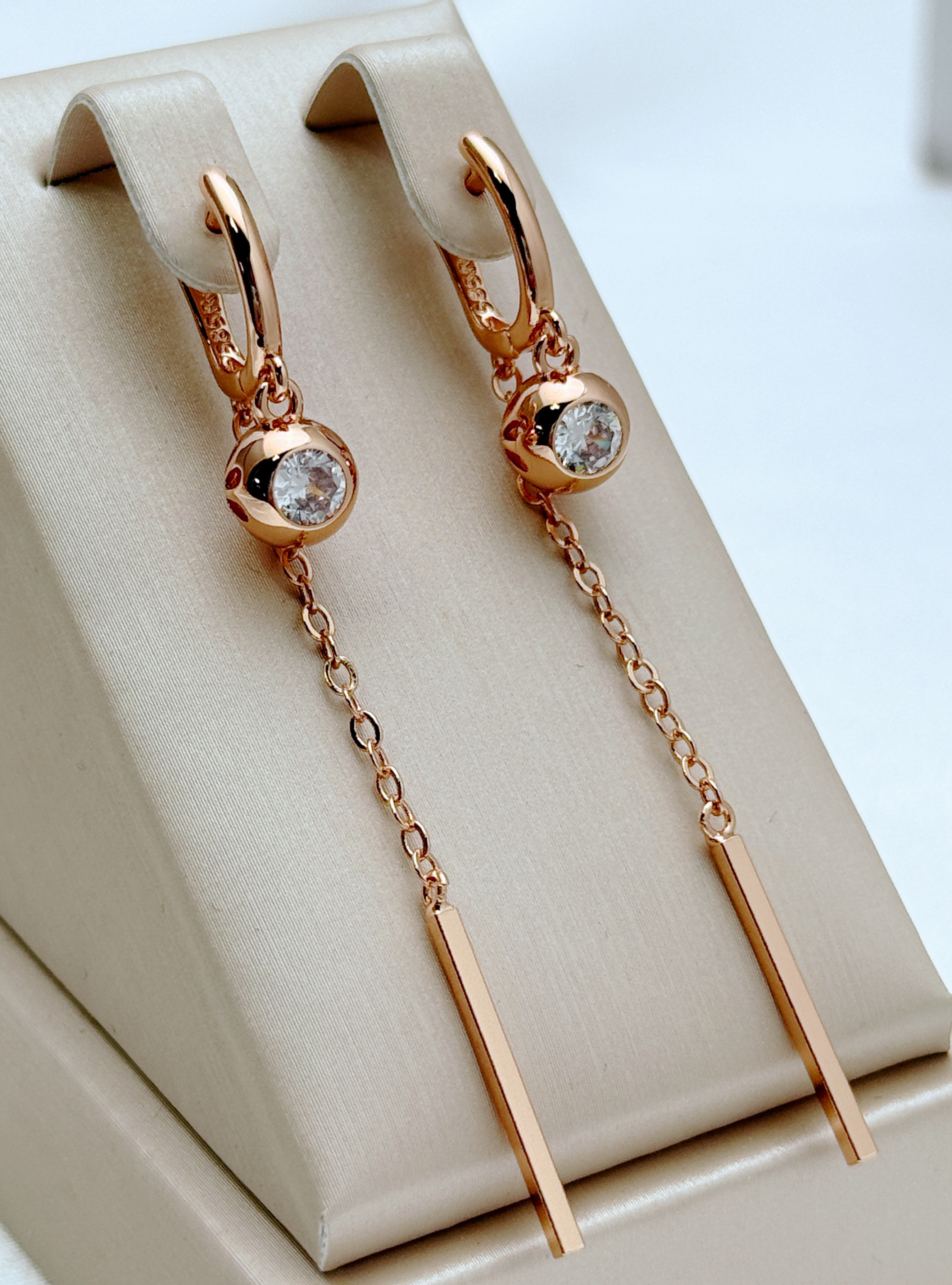 Gulkina tassel earrings, zircon ear thread, fashionable earrings, elegant accessories, simple design, trendy matching, Russian popular accessories, Xinjiang accessories detail image 3