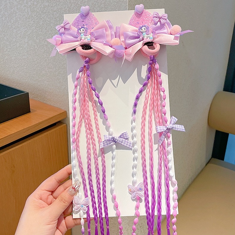 My Little Pony children's hairpins, cute cartoon bow hairpins, girl's popular gradient headwear, baby side clips detail image 5