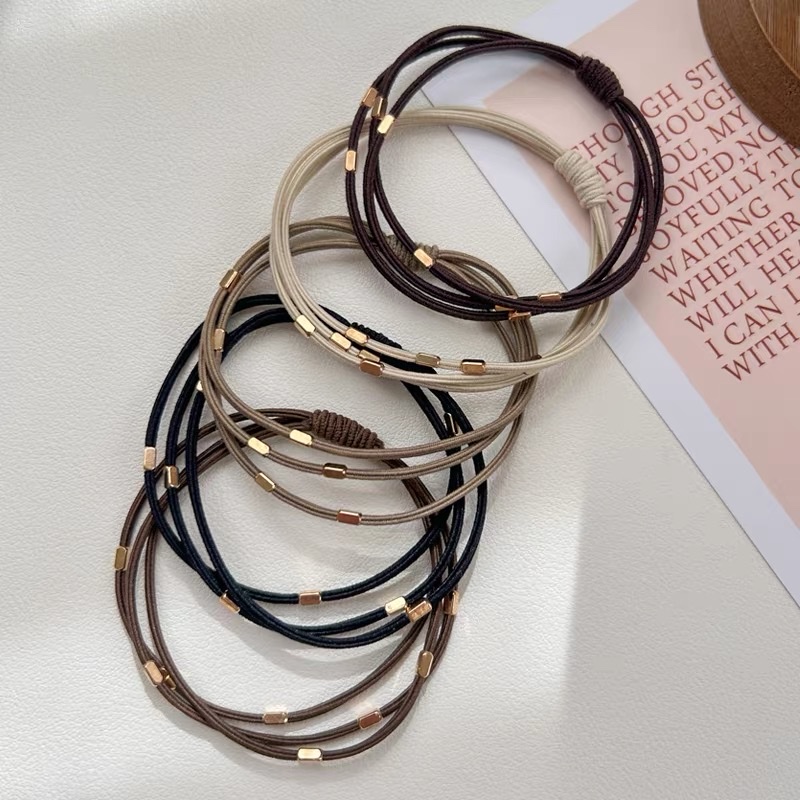 2025新款头绳小橡皮筋发圈女扎头发绳仿水晶头饰胶圈皮套简约大人头饰女士拼接简约时尚发圈女士拼接简约时尚发圈女士拼接韩版