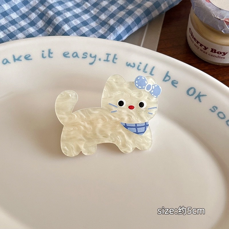 Cute cartoon party dog, cat, hair clip, girl's side broken hair, bangs clip, girl's duckbill clip, hair accessory, hair clip, hair accessory, acrylic hair accessory, hair accessory detail image 10