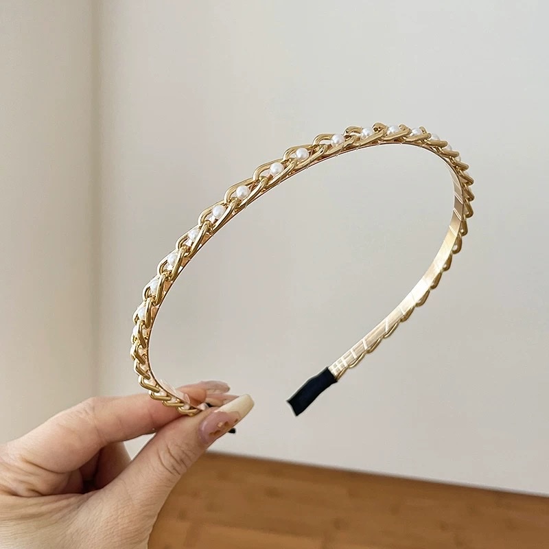发箍女款复古法式头窟百搭外出珍珠发卡压发洗脸头箍发捆简约头饰发箍珍珠发箍