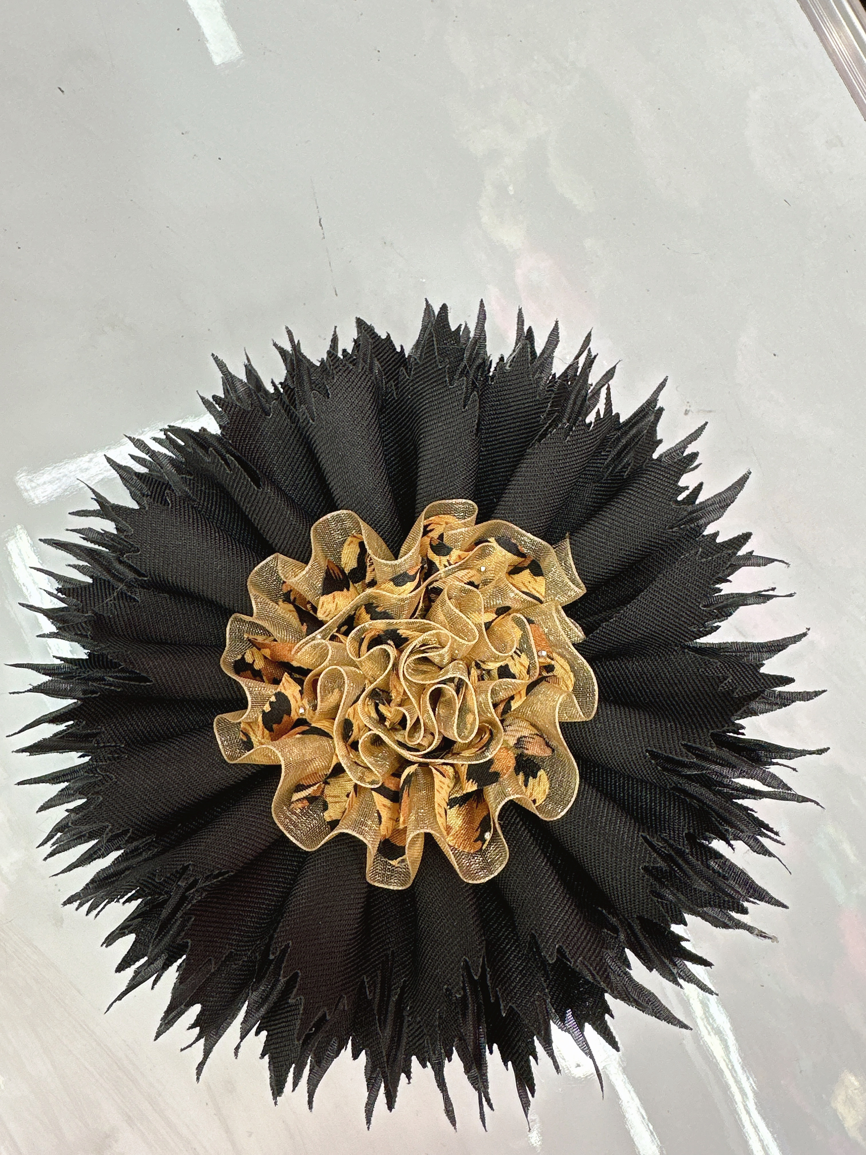 中东国家穆斯林族用大花发爪发夹组装面料多款面料组合发饰，漂亮时尚最新款