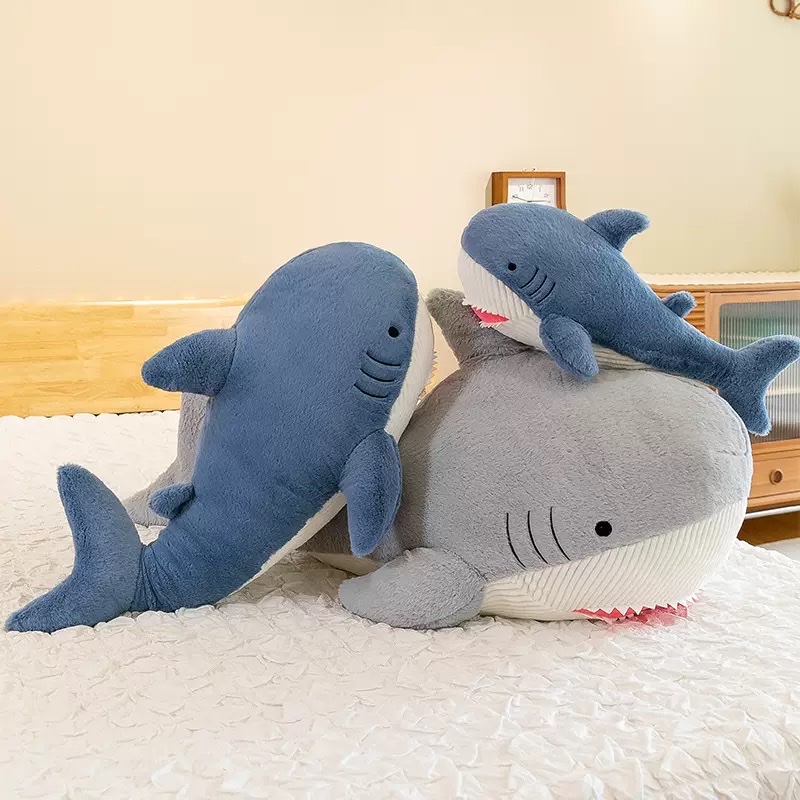 Cross-border foreign trade simulation shark dolls, plush toys, dolls, claw machines, scissors machines detail image 2