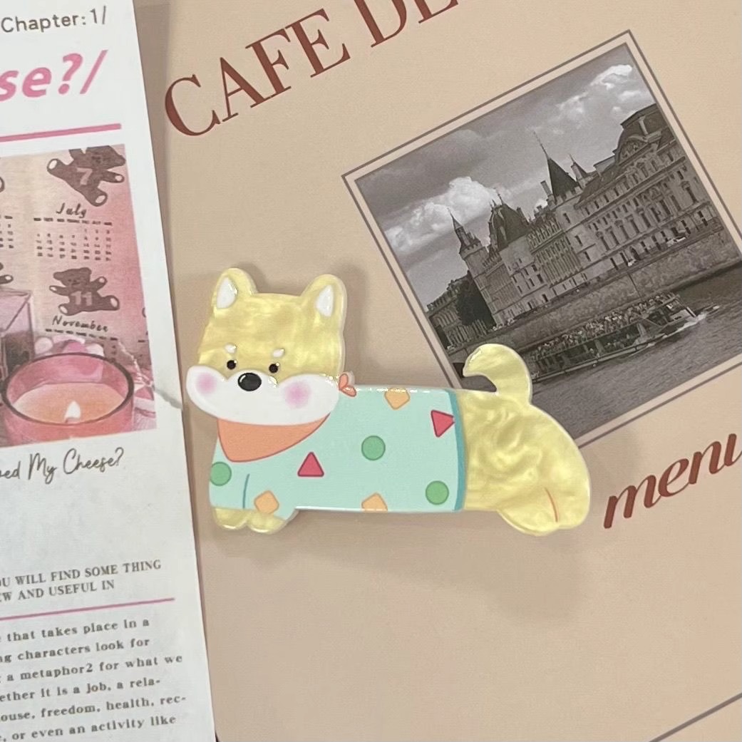 Cute cartoon party dog, cat, hair clip, girl's side broken hair, bangs clip, girl's duckbill clip, hair accessory, hair clip, hair accessory, acrylic hair accessory, hair accessory detail image 12