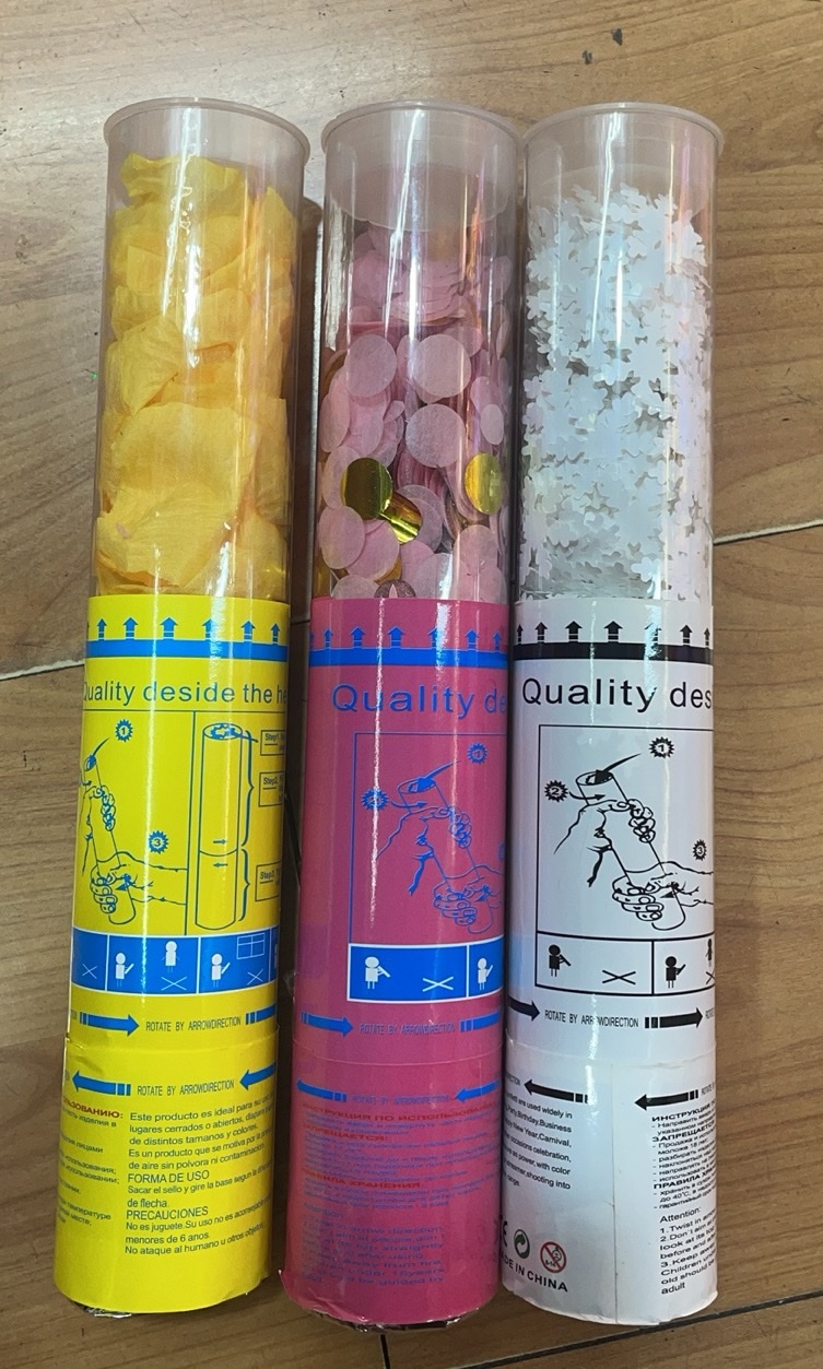 30cm手持礼花筒彩色礼炮婚庆派对用品室内外礼花枪庆典氛围道具礼炮礼花筒