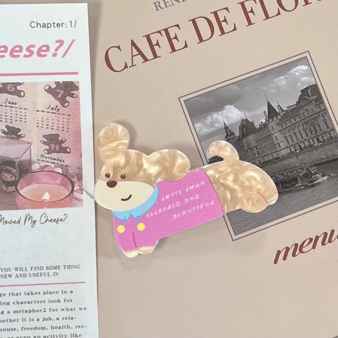 Cute cartoon party dog, cat, hair clip, girl's side broken hair, bangs clip, girl's duckbill clip, hair accessory, hair clip, hair accessory, acrylic hair accessory, hair accessory detail image 13