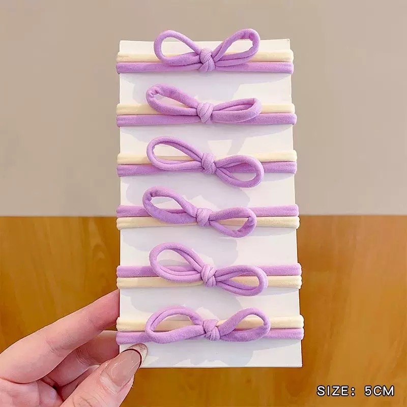 儿童双层蝴蝶结发圈女宝宝不伤发拼色头绳糖果色高弹力无接缝皮筋详情图5