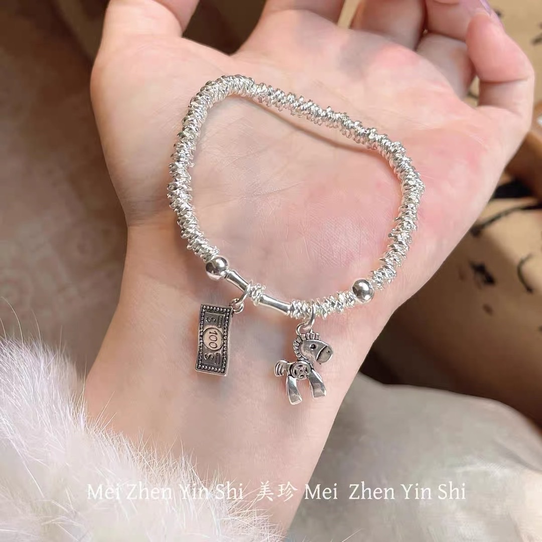 五彩绳水晶手链 时尚百搭首饰 女士手工编织饰品 精美礼物首饰饰品手链