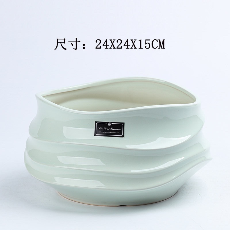 凯妍陶瓷艺术花盆，蝴蝶兰花盆栽，家居装饰品盆栽详情6