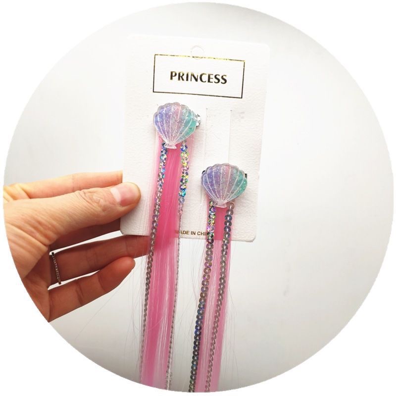 Ariel Mermaid princess hair clips, girls' wigs, hair clips, super fairy baby headwear, hair clips, children's summer cute headwear in South Korea detail image 8