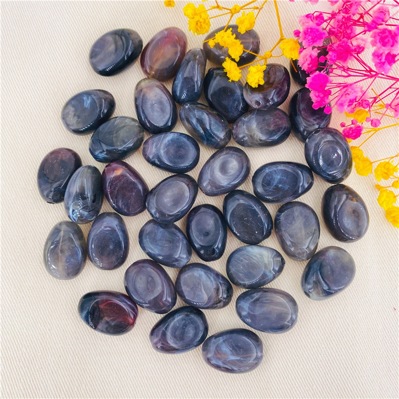 13*18mm双色亚克力珠子批发仿石散珠串珠花式手链项链DIY饰品配件 珠子串珠散珠