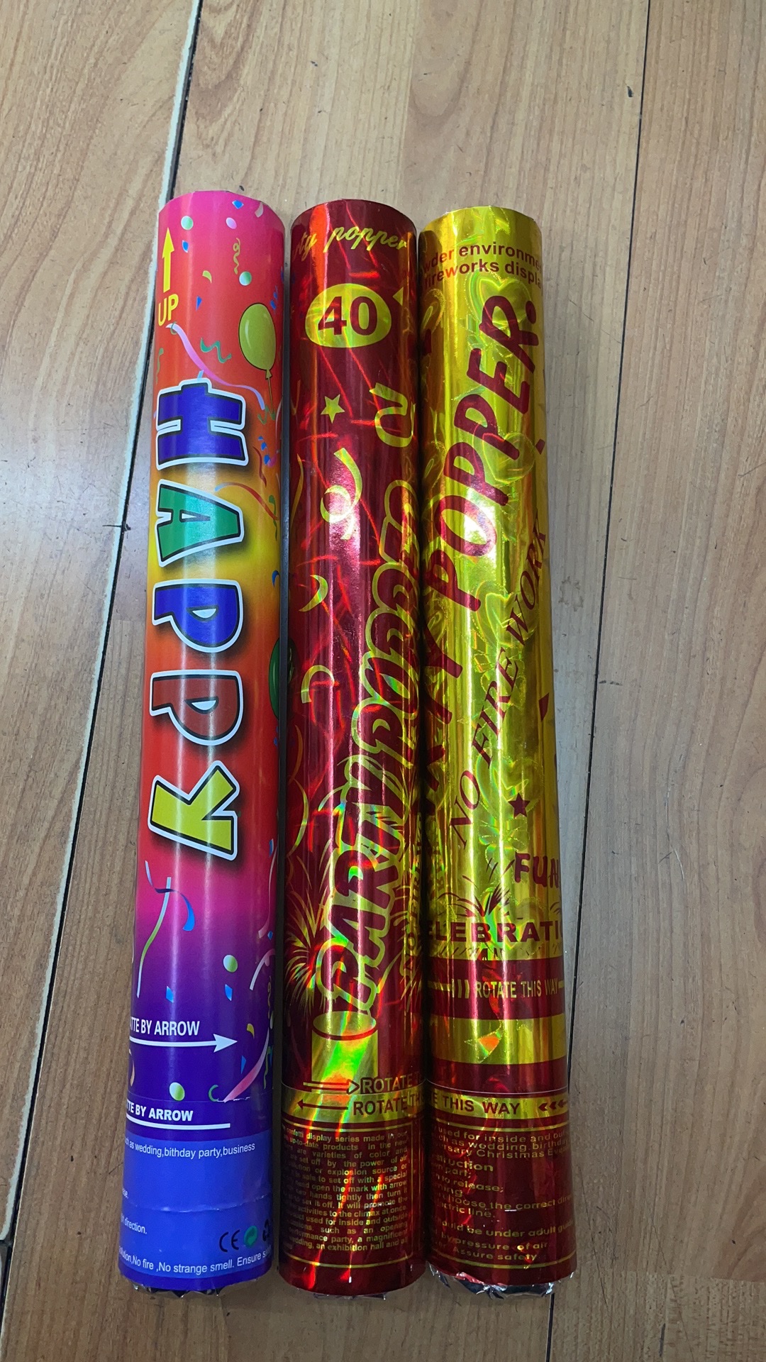 30cm手持礼花筒 礼炮礼花枪 婚庆派对节日庆典彩纸手持礼花筒礼炮详情3