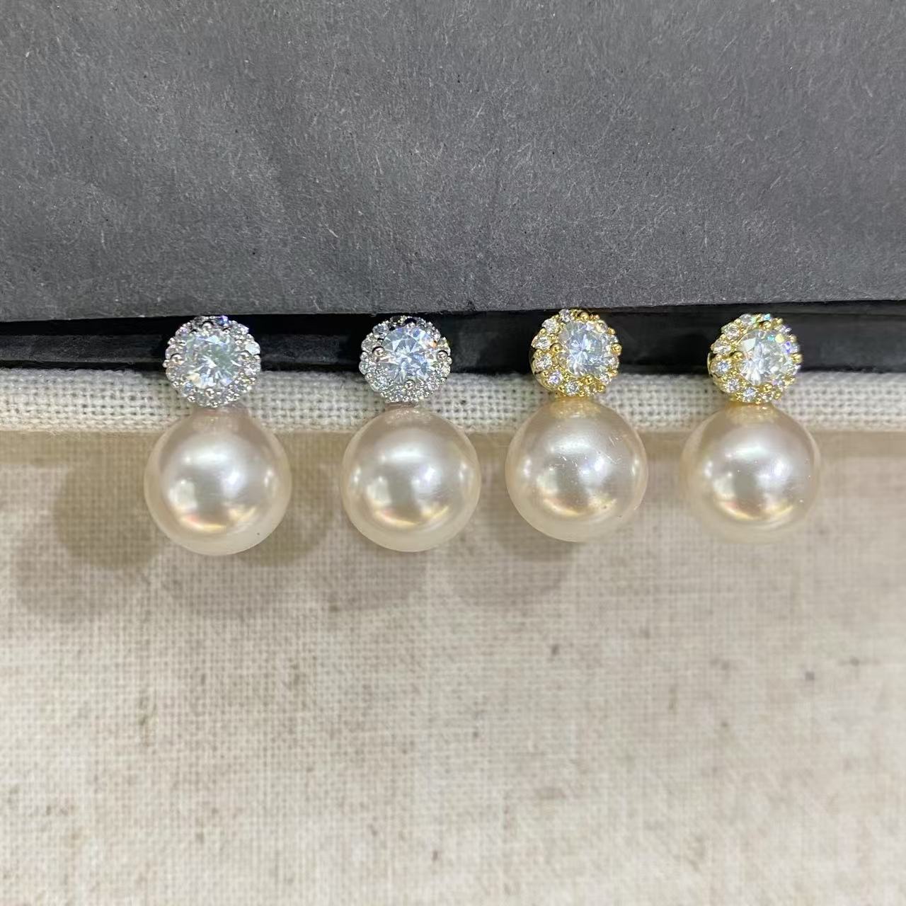 铜合金锆石耳饰蔓塔玫瑰珍珠气质时尚饰品耳环详情图7