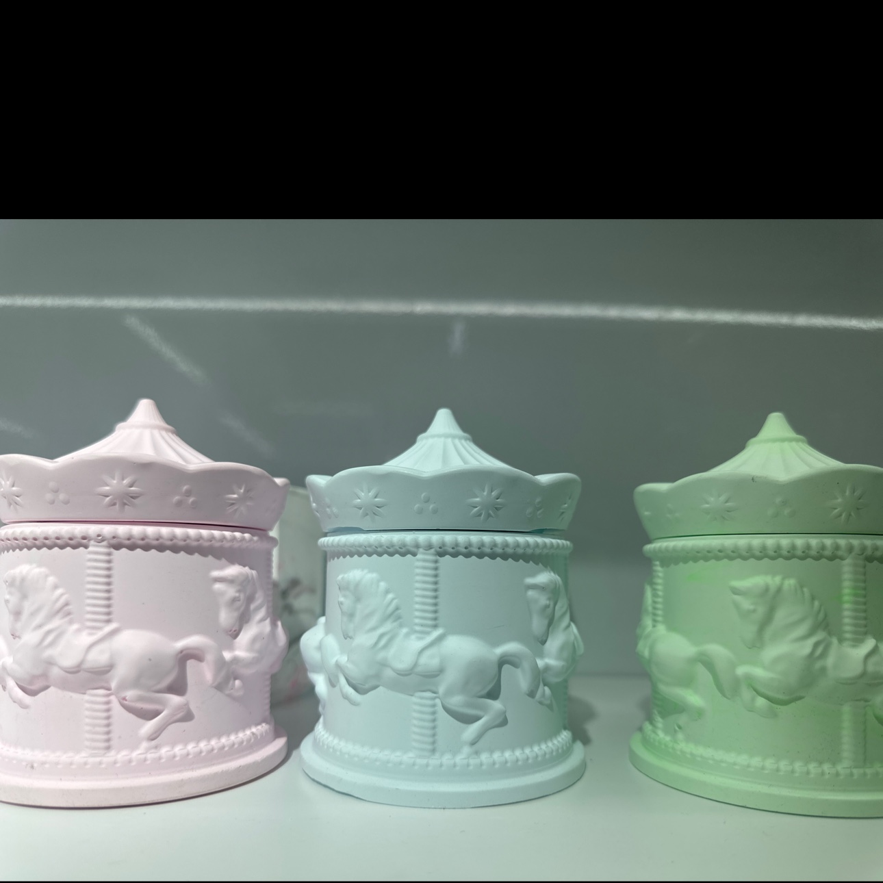 石膏旋转木马香薰蜡烛清新空气