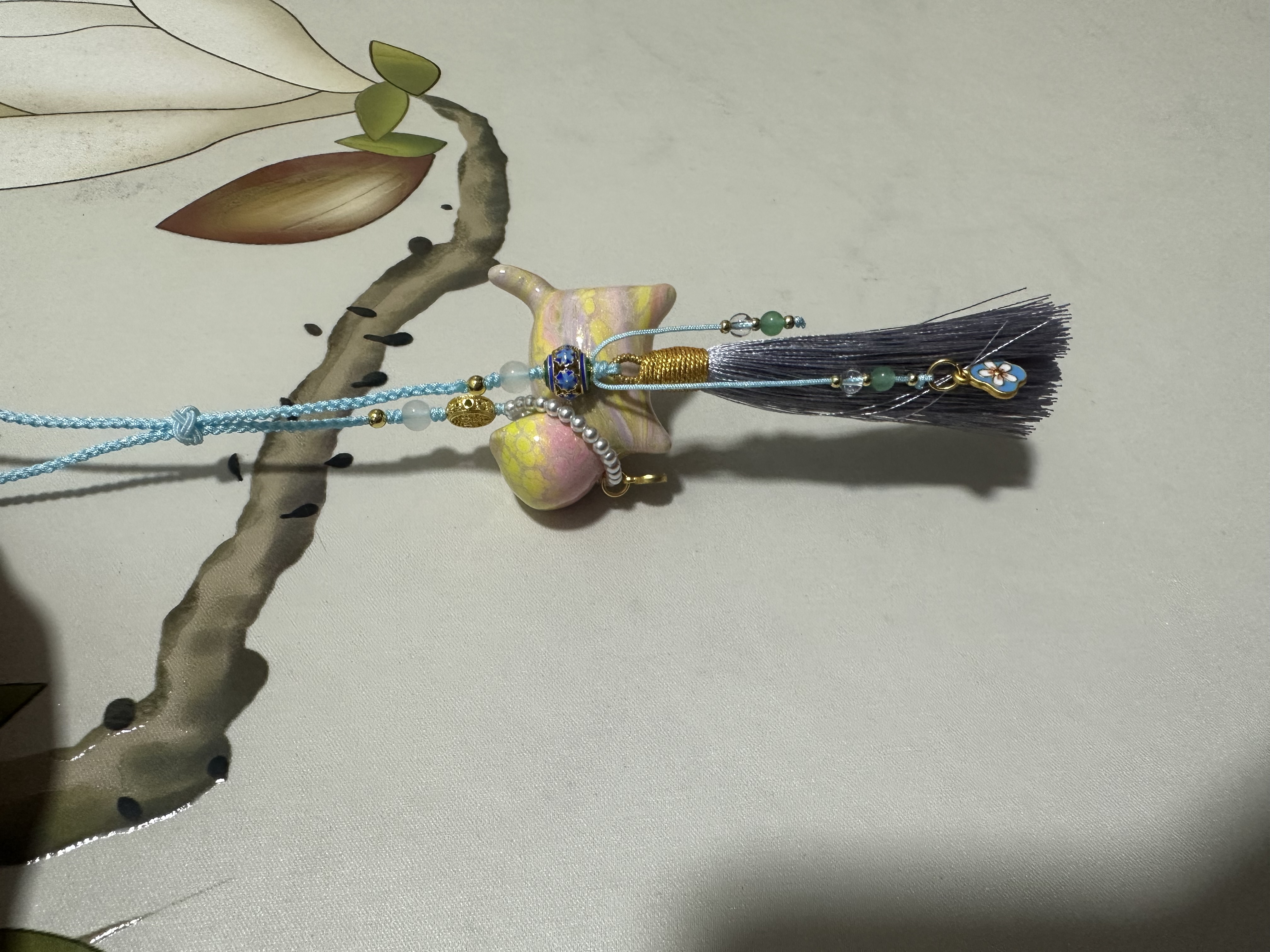 Original hand-painted lacquer Zhaomimao pendant and decorative item