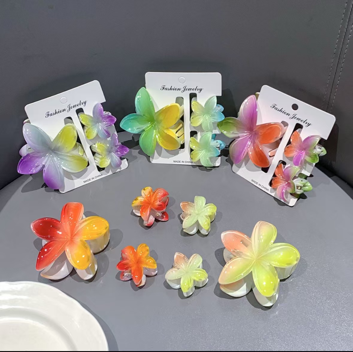 亚克力发夹抓夹头饰 时尚简约发饰 女士造型饰品百搭款发夹亚克力饰品