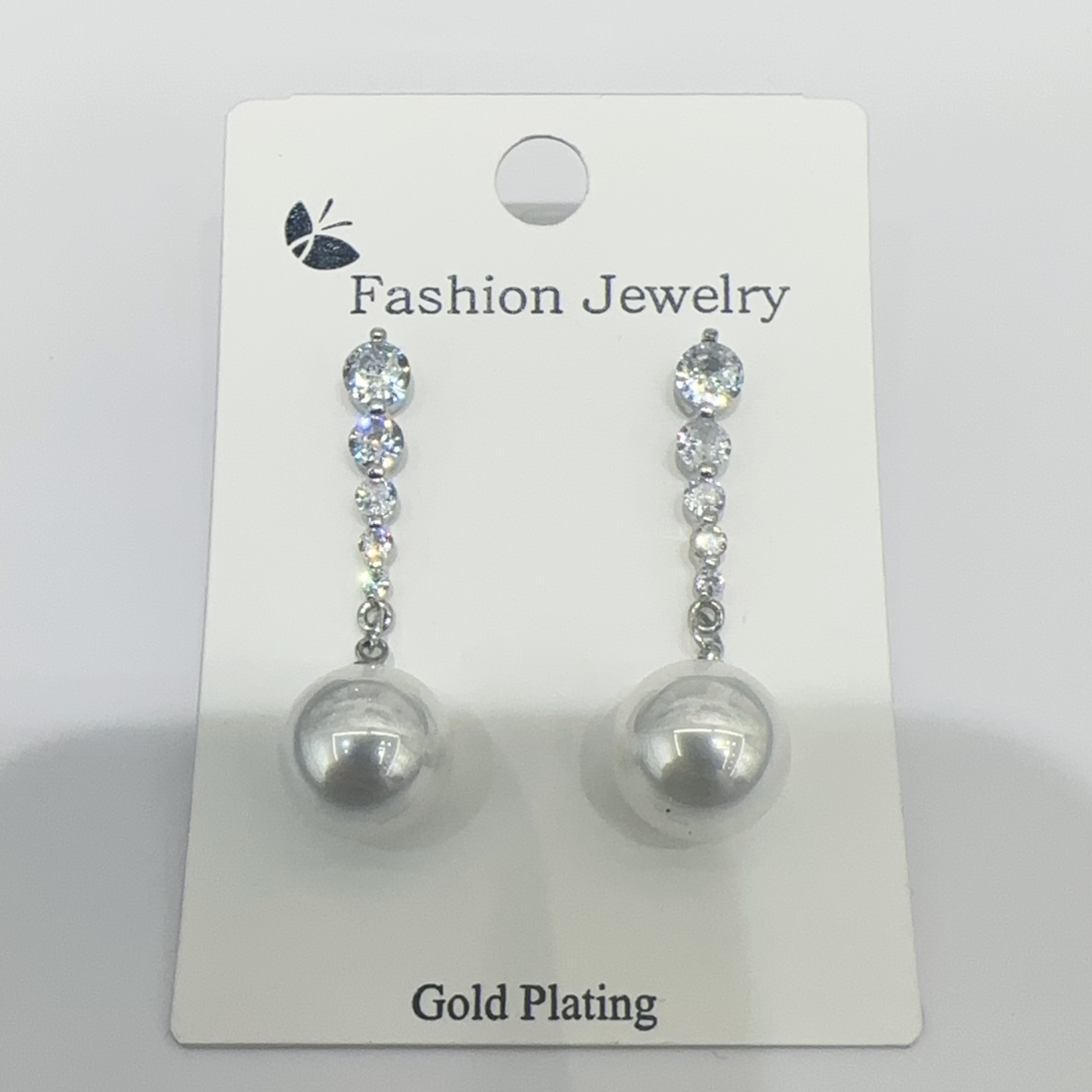 珍珠耳环烧焊锆石耳环时尚耳饰优雅气质百搭女士饰品潮流设计耳环耳饰饰品产品图