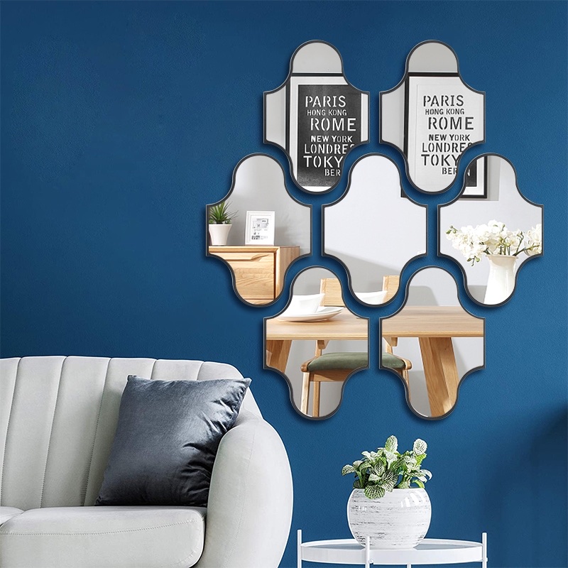 永生花玻璃灯罩展示盒 创意全身镜子 穿戴甲直播用摆件装饰