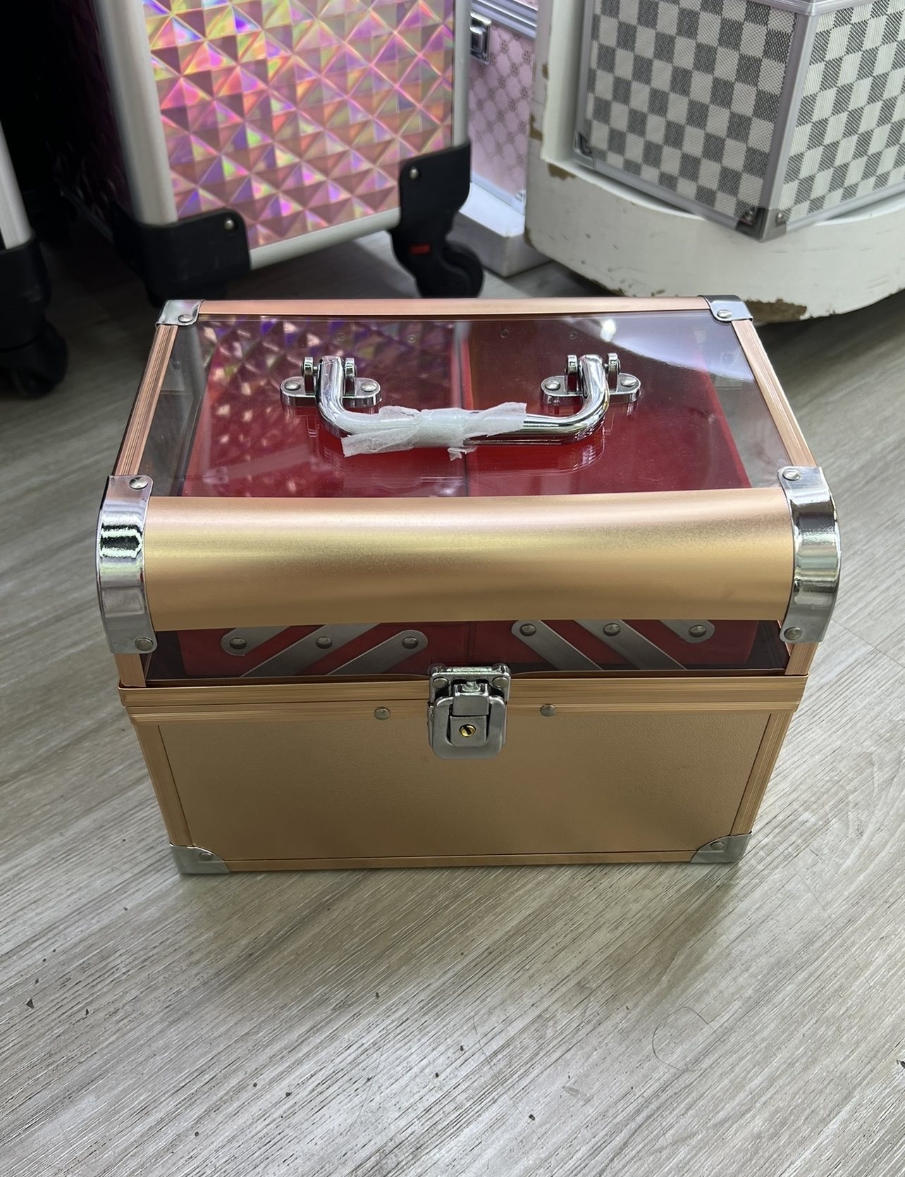 铝合金化妆箱工具箱 化妆品收纳化妆包 行李箱便携整理箱化妆箱