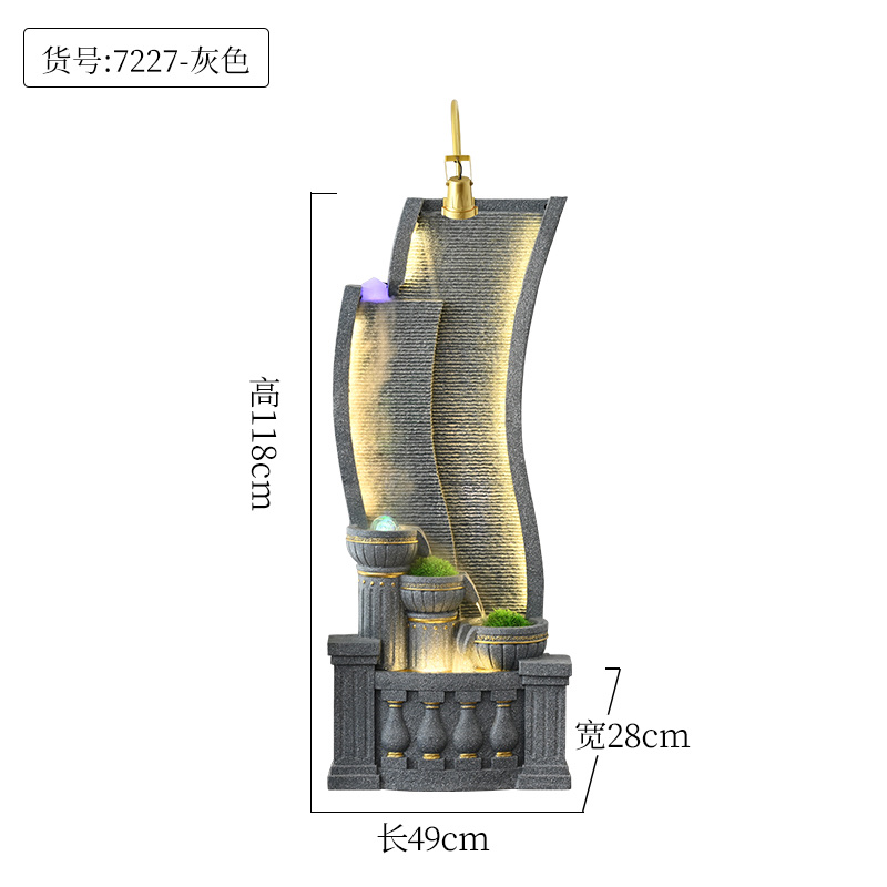 The water flow bonsai, air humidification, gift, home decoration and furniture, LED light, atomizer, cloud mist, magnesium oxide fiberglass reinforced plastic, auxiliary material, resin main material, carving and mold, high-end water flow craftsmanship masterpiece detail image 5
