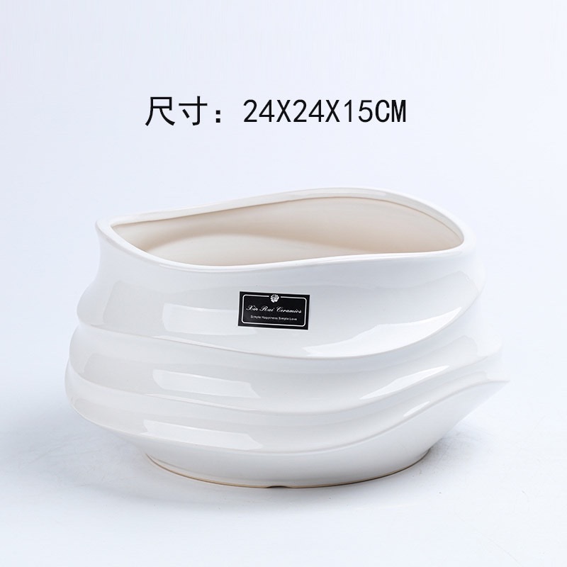 凯妍陶瓷艺术花盆，蝴蝶兰花盆栽，家居装饰品盆栽详情2